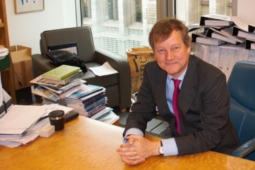 Colin Birss in his office at the England and Wales High Court