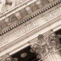 Detail of the New York Stock Exchange at Wall Street in New York