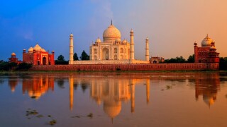 Taj Mahal, Agra, India, on sunset