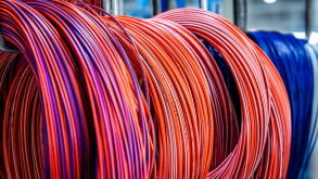 Colored telecommunications cables and wires