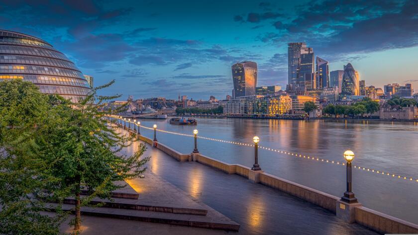 Thames and London skyline