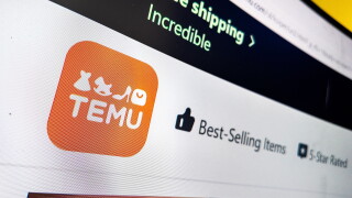 A computer screen with the TEMU website displayed
