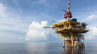 Oil and gas wellhead remote platform produced raw gas and oil th