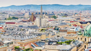 Aerial view of city center of Vienna