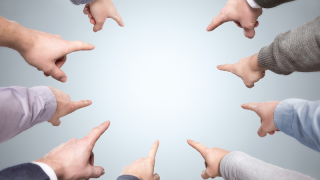 pointing fingers