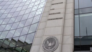 Washington, DC, USA- January 13, 2020: SEC sign and logo on the 