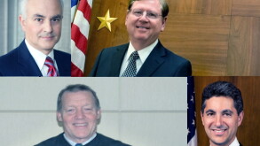 Clockwise from top left: James Donato (ND Cal), Rodney Gilstrap (ED Tex), Len Stark (D Del), Alan Albright (WD Tex)