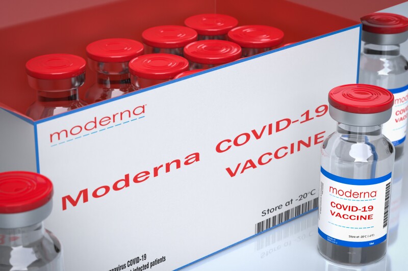 Italy - January, 5, 2021: Moderna Inc produces the vaccine again