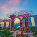 sunset at Singapore city
