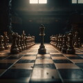 A never-ending chess backdrop, 3D designed. Generative AI